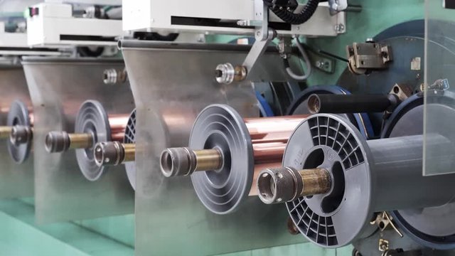 Copper Wire Manufacturing Coating Industry Enameling machine winding process .