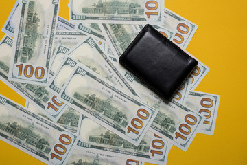 The silver picture is placed on a yellow background. Success, business concept With copy space