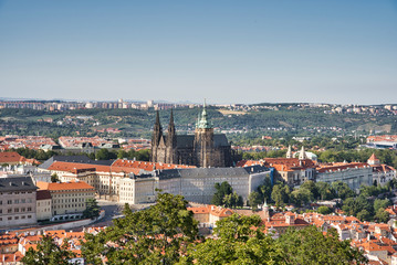 Fototapeta na wymiar Aerial view of Prague Castle. Czech Republic. Europe