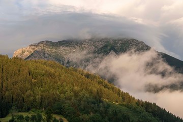 Sunset at Spital am Pyhrn in Austria