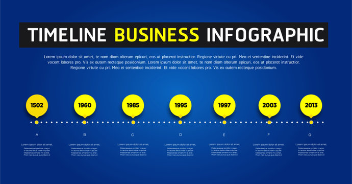 Presentation business infographic template. Timeline graph. step by step timeline. 