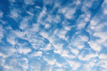 Beautiful blue sky with clouds background