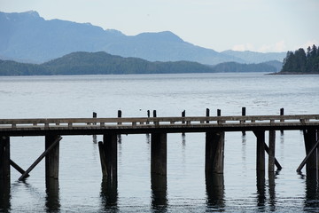Dock and Pier on Alaskan Island Bay