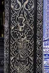 Thai pattern, beautiful, decorative, door and window in Thailand temple