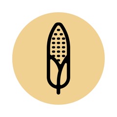 cartoon corn vector image outline icon