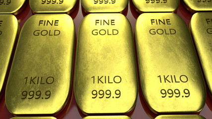 fine gold 3d rendering for business content.