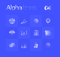 Finance Theme Alpha Icons Set