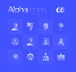 Human Resource Alpha Icons Set