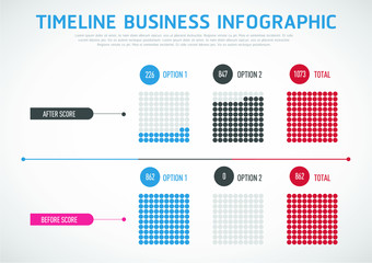 Presentation business infographic template. Business process chart infographics Company presentation slide template. Modern vector info