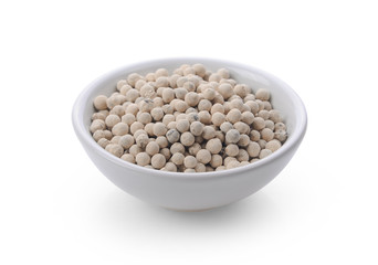 white Pepper seeds on white background