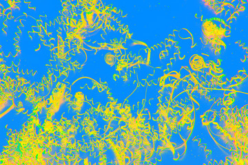 Fototapeta na wymiar blue yellow Doodle. Abstract background