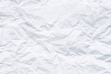White  crumpled paper texture background
