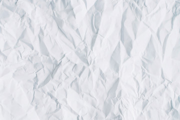 White  crumpled paper texture background