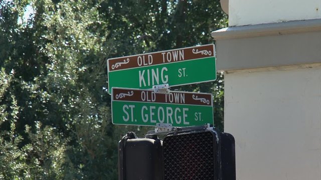 Saint Augustine Florida King street and St George street signage Old Town