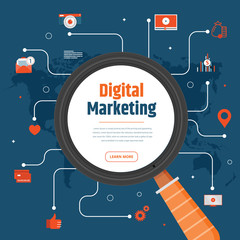 Obraz premium Digital marketing concept