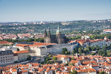 Obraz premium Aerial view of Prague Castle. Czech Republic. Europe