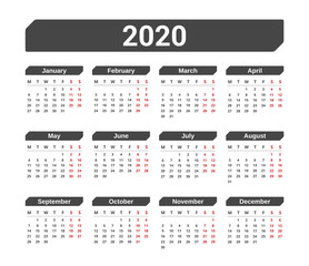 2020 Calendar