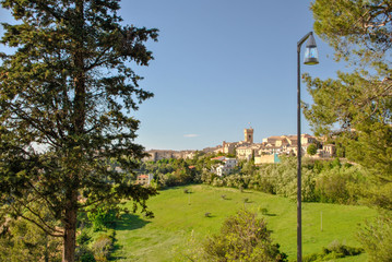 a view of Recanati city in Italy