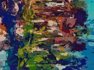 abstract grunge background from color chaotic blurred spots brush strokes of different sizes.