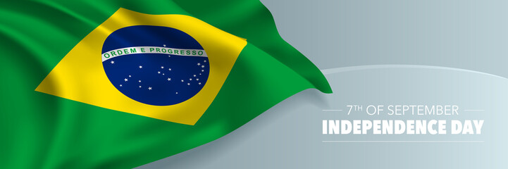 Brazil happy independence day vector banner, greeting card © kora_ra_123
