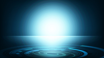 Circuit Light Blue Presentation Projector Technology Background,Hi-tech Digital and Communication Concept design,Free Space For text in put,Vector illustration.