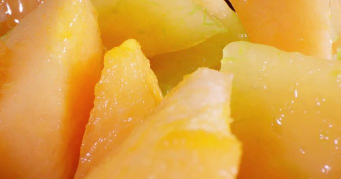 Honeydew Melon.  Wide angle macro 4K