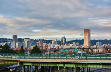 Obraz premium Portland city skyline, Oregon, USA.