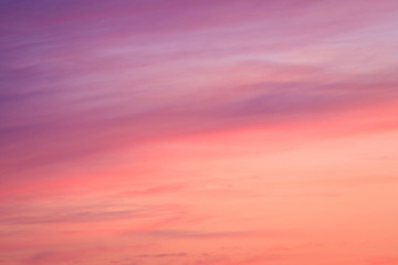 Colorful sunset clouds at dusk sky scape