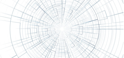 Warp Circle Technology Background,future and Motion Concept design,Vector Illustration.