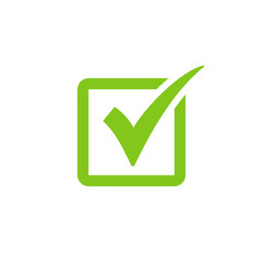 Shield with check mark icon, Tick mark symbol vector