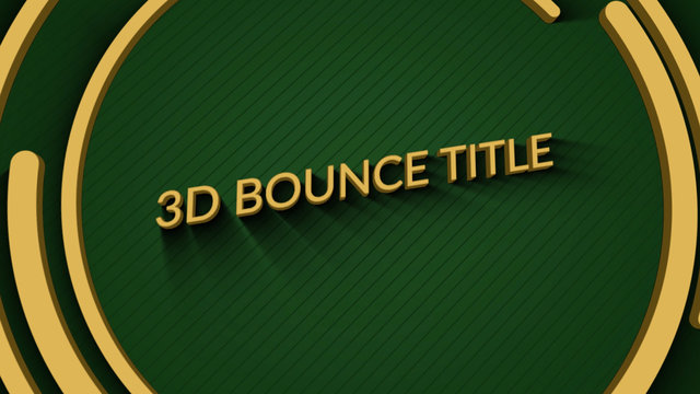 3D Bounce Title
