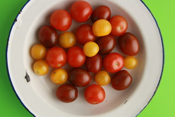 Three varieties of cherry tomatoes