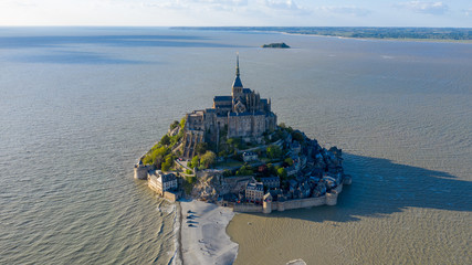 Mont Saint Michel aerial view