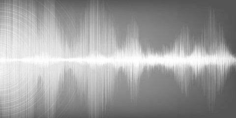Modern Digital Sound waves on gray background,technology and earthquake wave concept,design for music industry,Vector,Illustration.
