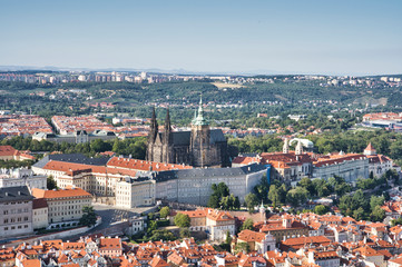 Naklejka na ściany i meble Aerial view of Prague Castle. Czech Republic. Europe