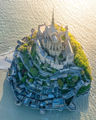 Mont Saint Michel aerial view