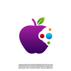 Concept design Apple logo vector. Colorful apple logo template. Vector Illustration