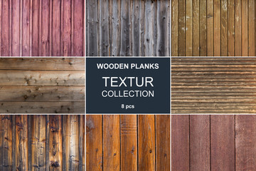 wood planks texture collection - 8 pcs.