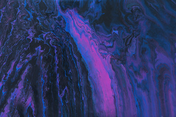 abstract marbleized effect background. Blue, purple and black creative colors