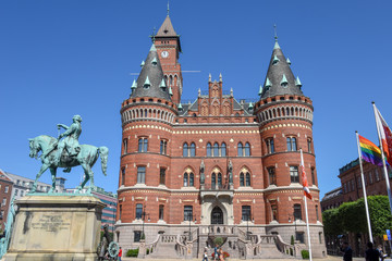 Fototapeta na wymiar The town hall of Helsingborg on Sweden
