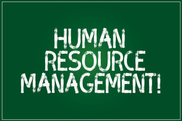 Conceptual hand writing showing Huanalysis Resource Management. Business photo showcasing process of hiring and developing employees Color Rectangular Shape Outline and Round Beam in Center