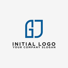 Fototapeta premium Inspiring company logo designs from the initial letters of the GJ logo icon. -Vectors