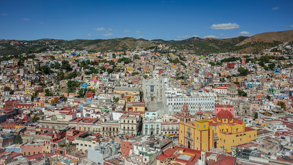 Panorama meksykańskiego miasta Guanajuato.