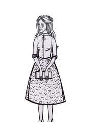 Beautiful woman. Stylish girl. Glamour lady. Fashion model. Illustration. Drawing. 