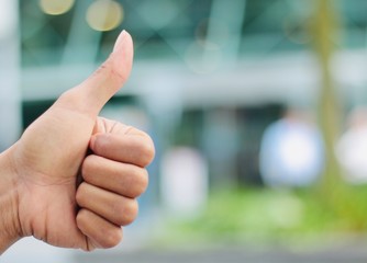 Closeup from beautiful handsigns outside