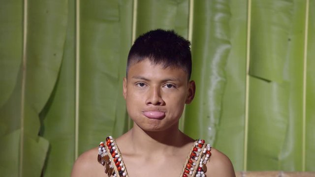 Facial Expression Of A Young Boy Pouting