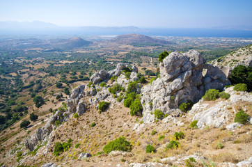 Fototapeta na wymiar Ruins of Palio Pyli castle on Kos island, Greece