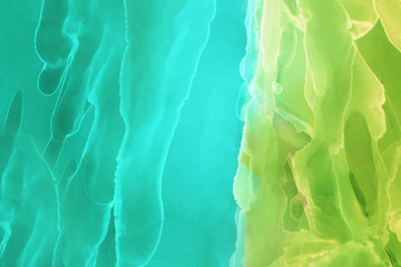 Colorful hand painted ink background. Abstract delicate texture. Contemporary wallpaper.