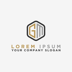 inspiring logo designs for companies from the initial letters of the GM logo icon. -Vectors