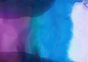 Colorful hand painted ink background. Abstract delicate texture. Contemporary wallpaper.